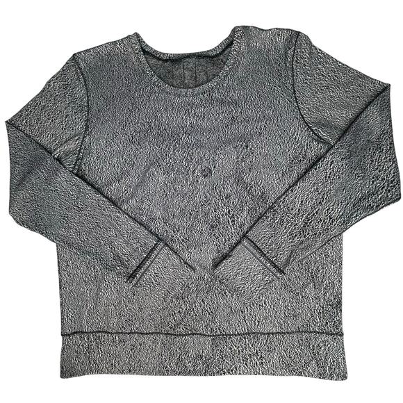 Lululemon Rush Hour Long Sleeve shirt 12 Running Luon Spray Jacquard White Black - Picture 5 of 12